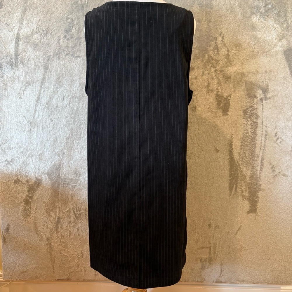 Academia 90s Preppy Button Sleeveless Jumper Layering Midi Dress Sz S - Picture 6 of 10